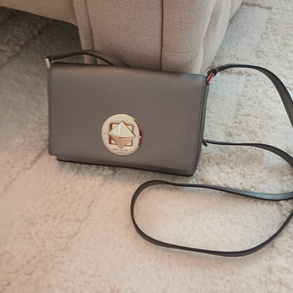 Kate Spade Gray Crossbody Bag with Star Accent